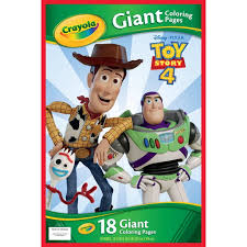 You can use crayons to fill in the large areas, colored pencils for outlines and markers to add beautiful bright colors to your work. Crayola Giant Coloring Pages Featuring Toy Story 4 Walmart Com Walmart Com