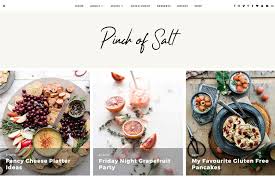 Wordpress Theme Pinch Of Salt Wordpress Theme Custom Blog Design Recipe Maker