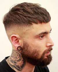 The haircut features a short length that is styled forward on top to create a small fringe. Pin On Crop Haircut Men
