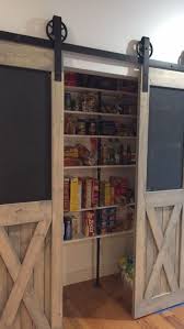 Whether your style is cottage, contemporary, industrial, or french barn door hardware can often costs more than your actual door! 55 Incredible Barn Door Ideas Not Just For Farmhouse Style Thetarnishedjewelblog Farmhouse Kitchen Diy Barn Door Pantry Farmhouse Doors