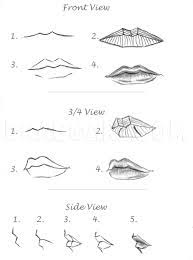 Partway down draw a curve (similar to a u shape). How To Draw Realistic Lips Sketch Lips Step By Step Drawing Guide By Catlucker Dragoart Com