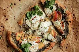 Peach Pesto And Balsamic Pizza Is Summer On A Crust Recipe Food Pesto Meatless Main Dishes