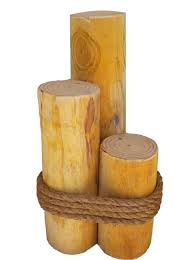 24 Solid Wood Pilings With Real Thick Rope Attached Are Composed Of Three Posts Measuring 24 18 And 12 Wrappe Rope Decor Rope Crafts Nautical Rope Crafts