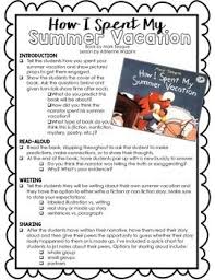 How I Spent My Summer Vacation Activity W Lesson Plan Free Summer Vacation Activities Vacation Activities Summer Vacation