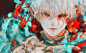 Overtime, his hair began to resemble closer to his previous self, in which it began to straighten and developed more black streaks. Download Wallpapers Ken Kaneki Artwork Tokyo Ghoul Characters Manga Protagonist Tokyo Ghoul Kaneki Ken For Desktop Free Pictures For Desktop Free