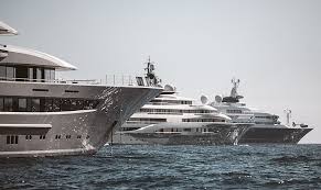 Three Unique Espen Oino Superyachts In Monaco Anchored Outside The Principality During The Recent Monaco Yacht Show Monaco Yacht Show Yacht Yacht Broker
