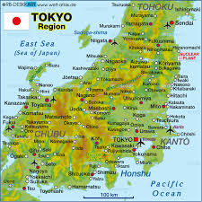 Japan's four main islands, from north to south, are hokkaido, honshu, shikoku, and kyushu.the ryukyu islands, which include okinawa, are a chain to the south of kyushu. Map Of Tokyo Region Region In Japan Welt Atlas De