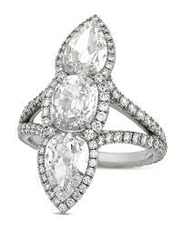 White Diamond North South Ring 3 04 Carats Colored Engagement Rings Austrian Crystal Jewelry Platinum Diamond Engagement Rings