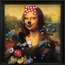 Mona Mickey By F G Monalisa Mickeymouse Graffiti Popart Funny Art Retro Art Disney Art