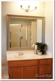 This bathroom mirror idea has a very attractive design for a restroom concept. How To Frame A Mirror Sand And Sisal Bathroom Mirrors Diy Bathroom Mirror Frame Diy Mirror