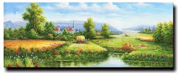 Beautiful Scenery Wall Painting Impressionist Forest Road Home ...