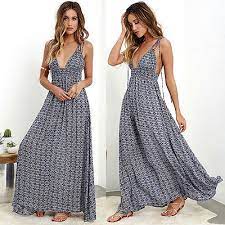 Entscheide dich dann lieber für ein sommerliches weißes maxikleid, das geradezu perfekt für gartenpartys und feiern im freien ist. Frauen Damen Sommer Boho Blumen Party Strand Kleider Tiefem V Ausschnitt Sleeveless Blume Maxikleid Halter Kleid Frauen Beach Dress Halter Dressdress Women Aliexpress