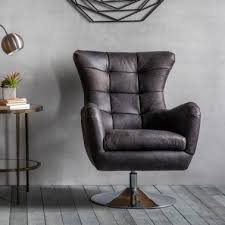 Check spelling or type a new query. Chester Swivel Lounge Chair Leather Upholstered Black Leather Swivel Chair Swivel Chair Accent Chairs For Sale