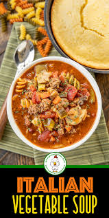 Italian Vegetable Soup A Hearty Vegetable Soup Loaded With Italian Sausage And Pasta Ready In 2020 With Images Italian Vegetable Soup Vegetable Soup Recipes Easy Vegetable Soup