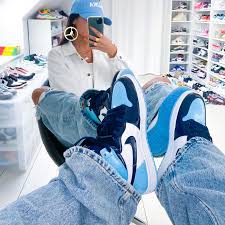 Air Jordan 1 Retro High Og Patent Unc Blue Chill W In 2020 Jordan Fashions Jordan 1 Blue Nike Casual Outfit