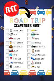 Are You Planning A Long Road Trip With Kids If You Re Looking For A Fun Game To Keep Them Enter Road Trip Scavenger Hunt Family Road Trip Games Road Trip Fun