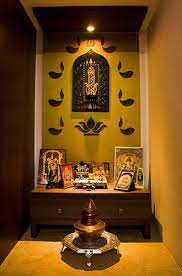 Some families love praying together and the family at this #livspacehome wanted a space large enough to accommodate everyone. House Mandir Design