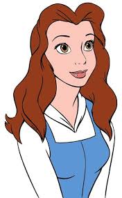 Belle with her beautiful long brown hair down