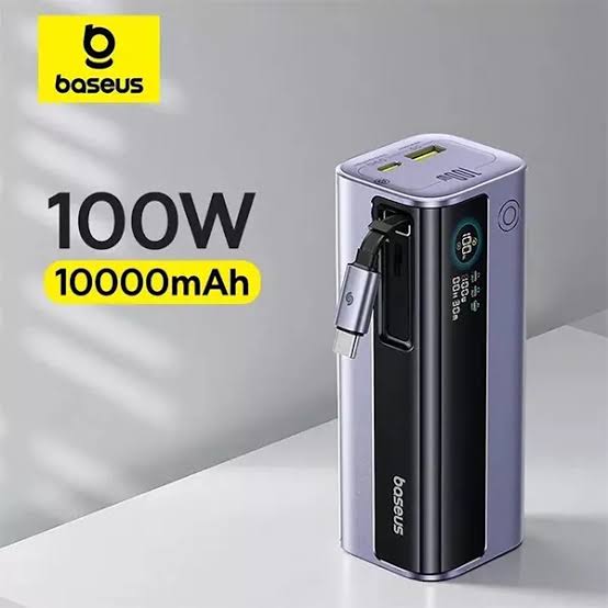 Baseus Powerbank 100W 10000mAh EnerGeek GR11 with Retractable Cable Grey..