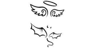 Couple Tattoo Paste Realistic Waterproof Angel Demon Wings Totem Tattoo Price 10 57 Free Shipping Couple Couplegif Totem Tattoo Demon Tattoo Demon Wings