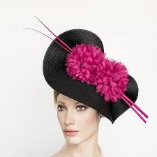 Black and Pink Wedding Hat