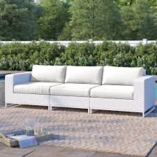 How to clean garden furniture and garden sofa sets. Sol 72 Outdoor Menifee 100 Wide Outdoor Patio Sofa With Cushions Reviews Wayfair