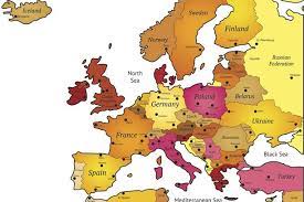 Karta evrope sa drzavama : Karta Evrope Po Drzavama