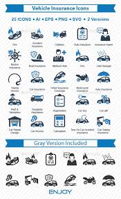 Vehicle Insurance Icons Car Insurance Insurance Registration Car
