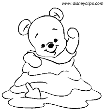 This cute coloring page will remind your child of the nice time he had in his friend's birthday party. Baby Winnie The Pooh Coloring Pages 1 Honey