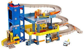 Matchbox Garage Play Set 4 Level Car Wash Working Elevator Tow Truck Spiral Ramp Playset Mattel Shop Matchbox