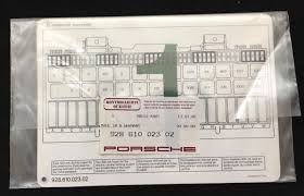 Porsche 928 Fuse Box Relay Diagram Chart For Sale