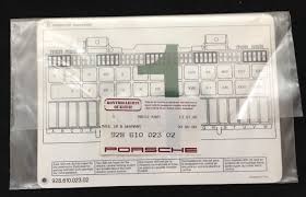 porsche 928 fuse box relay diagram chart for sale