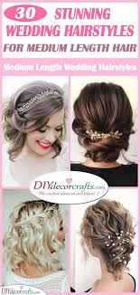Medium length hairstyles and haircuts tend to suit all face shapes; Wedding Hairstyles For Medium Length Hair 30 Wedding Hairstyles
