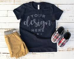 Free Navy Bella Canvas 3001 Kids T Shirt Mockup Blue Bella Psd Free Psd Mockups In 2020 Clothing Mockup Shirt Mockup Mockup Free Psd