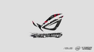 Download republic of gamers asus hot logo grunge background. White Gaming Wallpaper 1920x1080