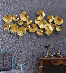 Women curve + plus kids men beauty home. Buy Wrought Iron Decorative Wall Hanging In Golden Wall Art By Malik Design Online Floral Metal Art Metal Wall Art Home Decor Pepperfry Product