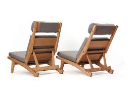For Sale On 1stdibs An Adjustable Low Folding Lounge Chair In Solid Oak With Seat Back And Head Modern Lounge Chairs Modern Lounge Chair Design Chair Design
