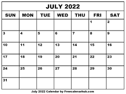 Free Printable July 2021 Calendar Download Print Easily