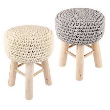 Hocker Ellie Strick Hocker Sitzhocker Fusshocker Rund Design O Ca 28cm Trend Sitzhocker Fusshocker Hocker