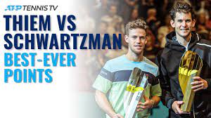 Dominic thiem and diego schwartzman during a great practice session late in the afternoon as sunset approaches (iw 2018). Dominic Thiem Vs Diego Schwartzman Best Ever Shots Rallies Youtube
