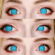 Sweety Crazy Lens Cyan Mesh Blue Screen With Black Rim Color Contacts For Halloween Cosplay Contacts Green Contacts Lenses