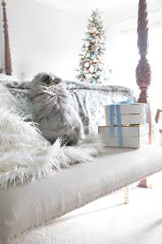 Black felt cat christmas decoration, christmas tree decor, festive ornaments, kitten in santa hat, black cat, christmas gift. Cozy British Colonial Coastal Christmas Bedroom Sand And Sisal