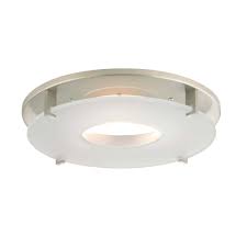 Satin Nickel Decorative Recessed Lighting Trim With Frosted Glass