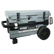 These products feature rugged constructions and are fully insulated to withstand hot and cold temperatures. Kodi At50 Gray All Terrain Wheeled Cooler Shop Coolers Ice Packs At H E B