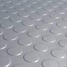 Metallic Coin Grip 4 Ft X 15 Ft Garage Flooring Mat In Silver Garage Floor Pvc Flooring Rubber Flooring