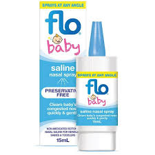 Flo Baby Saline Nasal Spray 15ml Saline Nasal Spray Congested Nose Nasal Spray