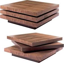 Triplo Square Swivel Coffee Table Walnut From Dwell 279