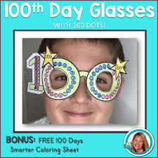 100 days smarter coloring page #8239127. 100th Day Of School Activity Glasses Craft Teacher S Brain Blog