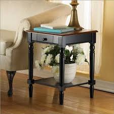 Amazon Com Convenience Concepts 6042185 French Country End Table With Drawer And Shelf Home Kitc End Tables With Drawers Country Furniture Black End Tables