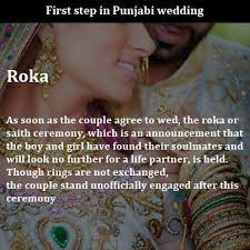 The Punjabiroka Is The First Step Of A Punjabi Wedding Where The Couple Are Officially Engaged And Engagement Ceremony Indian Wedding Planner Punjabi Wedding